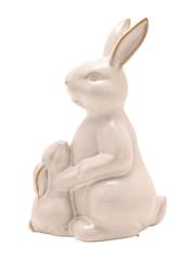 Widdop Cream Reactive Glaze Bunny & Baby Figurine 18cm - Image 5 of 7