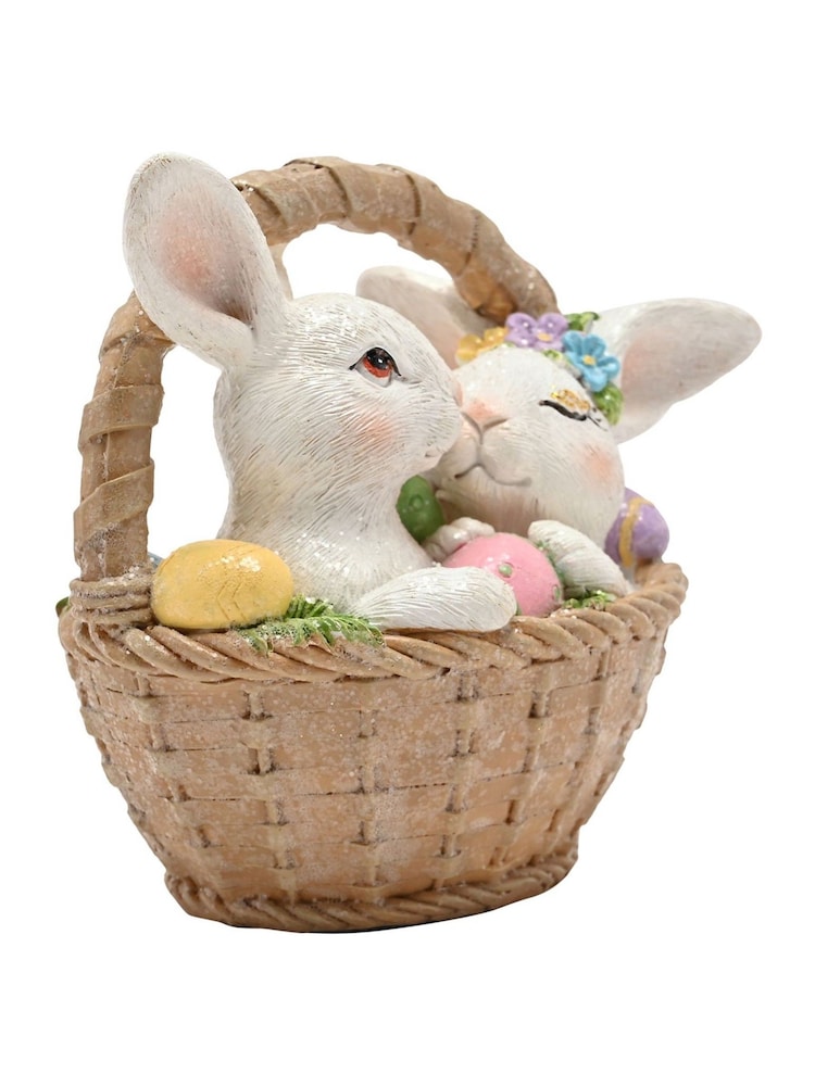 Widdop Brown Bunnies In A Basket Figurine - Image 2 of 4