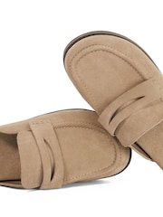 Dune London Brown Goldens Suede Mules - Image 6 of 6