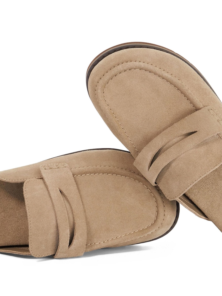 Dune London Brown Goldens Suede Mules - Image 6 of 6