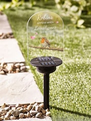 Loveabode Personalised Robin Memorial Solar Garden Sign - Image 2 of 4