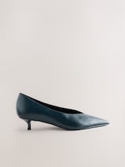 Teal Blue Standard Fit Forever Comfort® Court Kitten Heels - Image 1 of 9