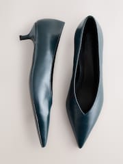 Teal Blue Standard Fit Forever Comfort® Court Kitten Heels - Image 6 of 9