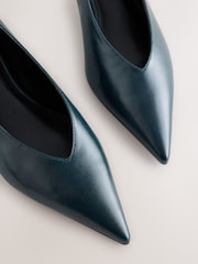 Teal Blue Standard Fit Forever Comfort® Court Kitten Heels - Image 9 of 9