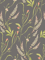 Hoopla Walls Charcoal Coral Springtime Meadow 10M Wallpaper - Image 2 of 2