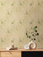 Hoopla Walls Coral Blossom Springtime Meadow 10M Wallpaper - Image 1 of 2