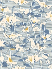 Hoopla Walls Soft Navy Lino Leaves 10M Wallpaper - Image 2 of 2
