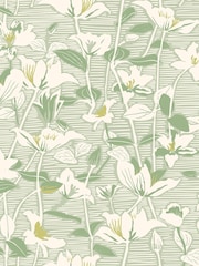 Hoopla Walls Willow Mix Lino Leaves 10M Wallpaper - Image 2 of 2