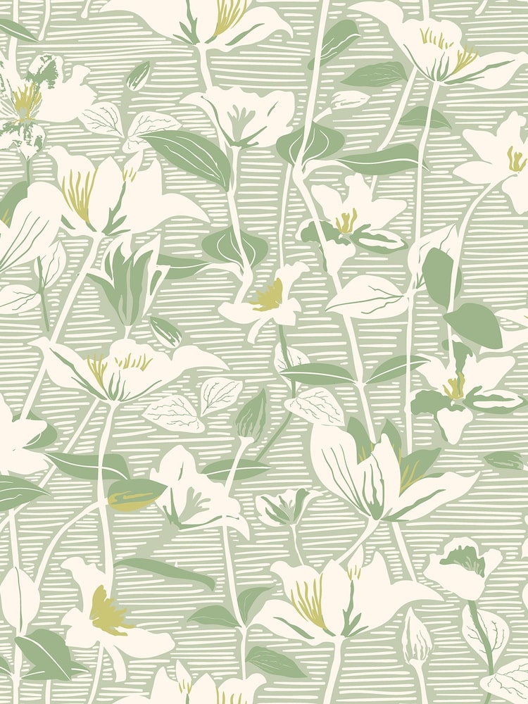 Hoopla Walls Willow Mix Lino Leaves 10M Wallpaper - Image 2 of 2