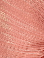 Adrianna Papell Pink Pleated Chiffon Long Dress - Image 6 of 6