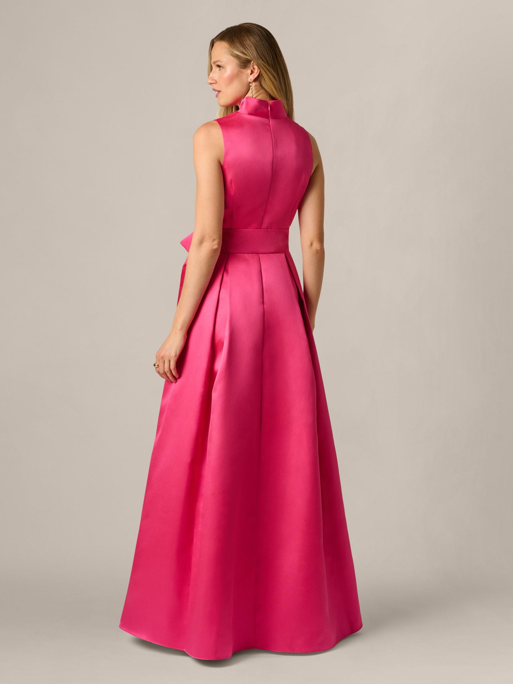 Buy Adrianna Papell Pink Mikado Tie Front Dress from Next USA