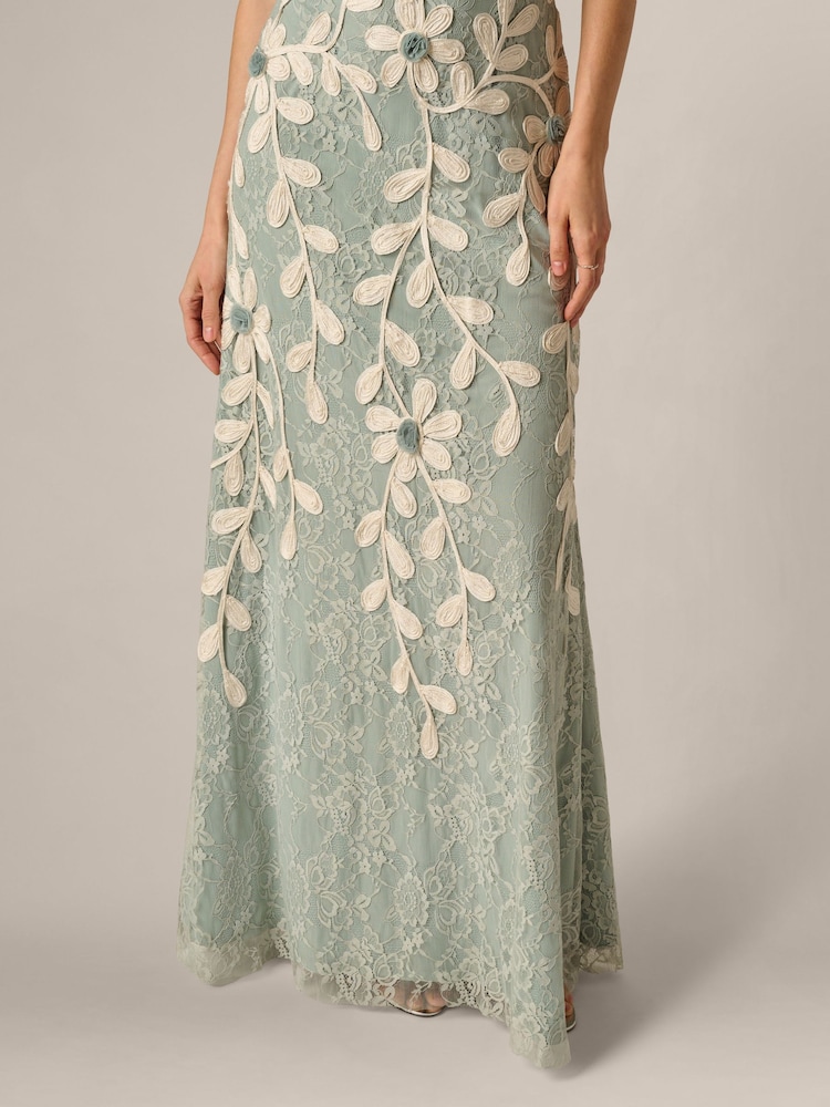 Buy Adrianna Papell Green Soutache Lace Dress from Next Gibraltar
