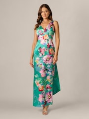 Adrianna Papell Printed Mikado Bow Back Gown - Bild 1 von 6