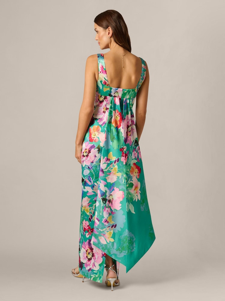 Adrianna Papell Printed Mikado Bow Back Gown - Bild 2 von 6