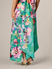 Adrianna Papell Printed Mikado Bow Back Gown - Bild 5 von 6