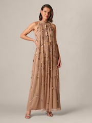 Adrianna Papell Bead Trapeze Maxi Dress - صورة 1 من 6
