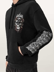 AllSaints Black Araknid Hoodie - Image 2 of 7