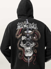 AllSaints Black Araknid Hoodie - Image 4 of 7