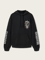 AllSaints Black Araknid Hoodie - Image 7 of 7