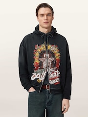 AllSaints Black Roque Zip Hoodie - Image 1 of 7