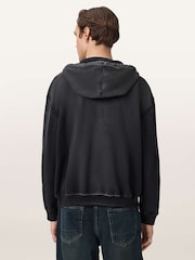 AllSaints Black Roque Zip Hoodie - Image 5 of 7
