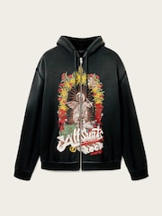 AllSaints Black Roque Zip Hoodie - Image 7 of 7