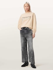 AllSaints Cream Peace Pippa Sweatshirt - Image 3 of 7