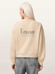 AllSaints Cream Peace Pippa Sweatshirt - Image 5 of 7