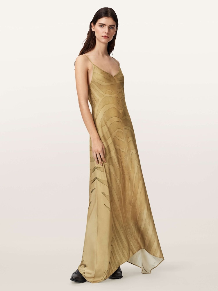 AllSaints Gold Leona Dress - Image 2 of 5