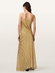AllSaints Gold Leona Dress - Image 4 of 5