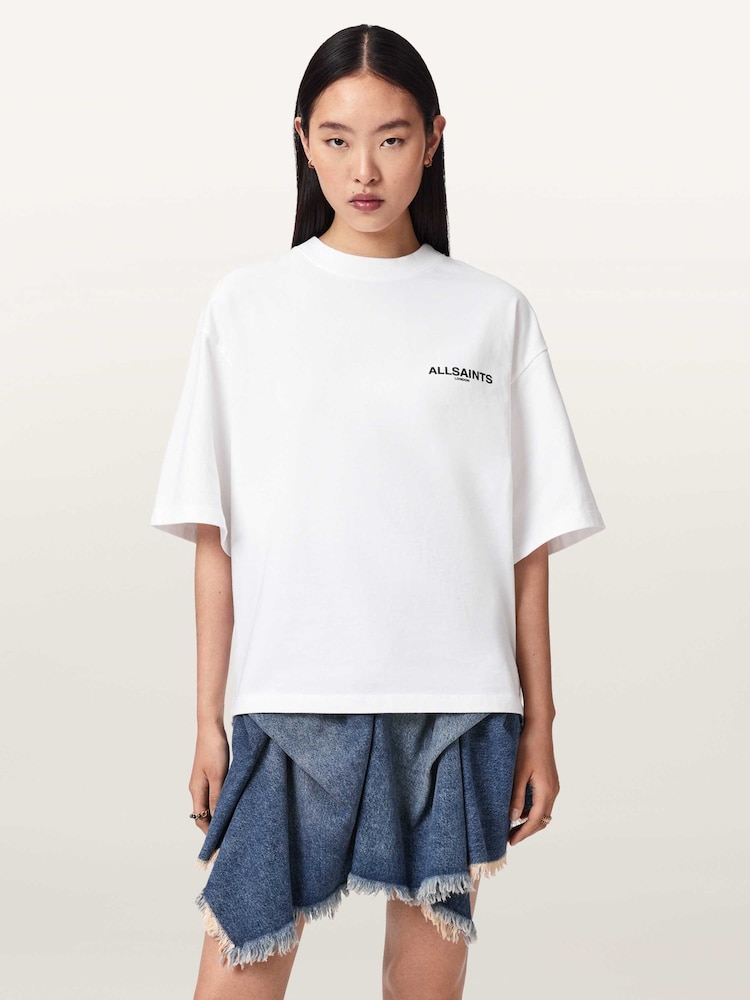 AllSaints White Halis Amelie T-Shirt - Image 1 of 6 AllSaints White Halis Amelie T-Shirt - Image 1 of 6