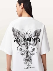 AllSaints White Halis Amelie T-Shirt - Image 3 of 6