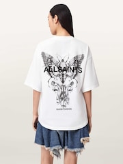 AllSaints White Halis Amelie T-Shirt - Image 4 of 6