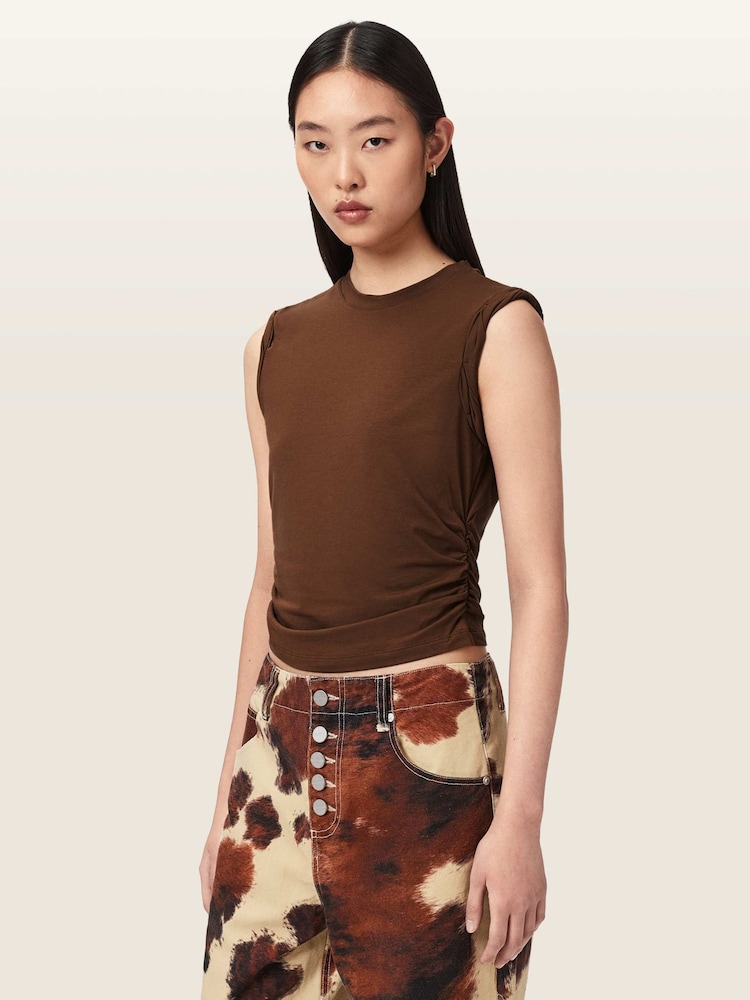 AllSaints Brown West Tank - Image 1 of 6