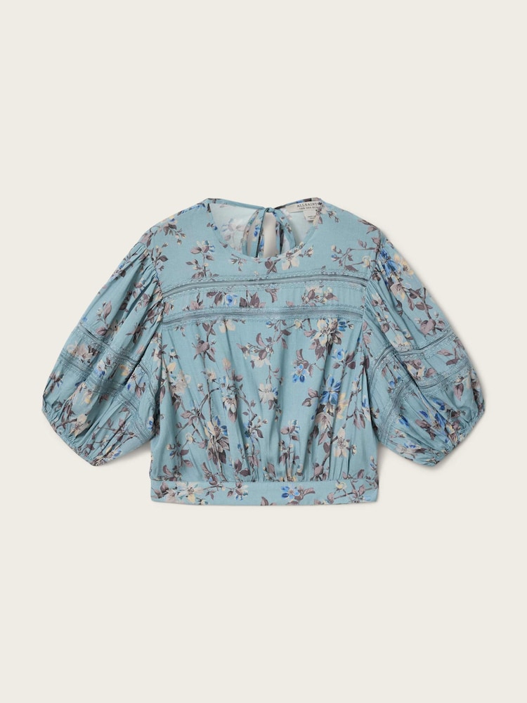 AllSaints Blue Peony Top - Image 5 of 5