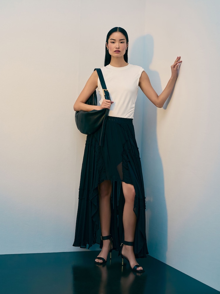 AllSaints Black Dorina Skirt - Image 1 of 8