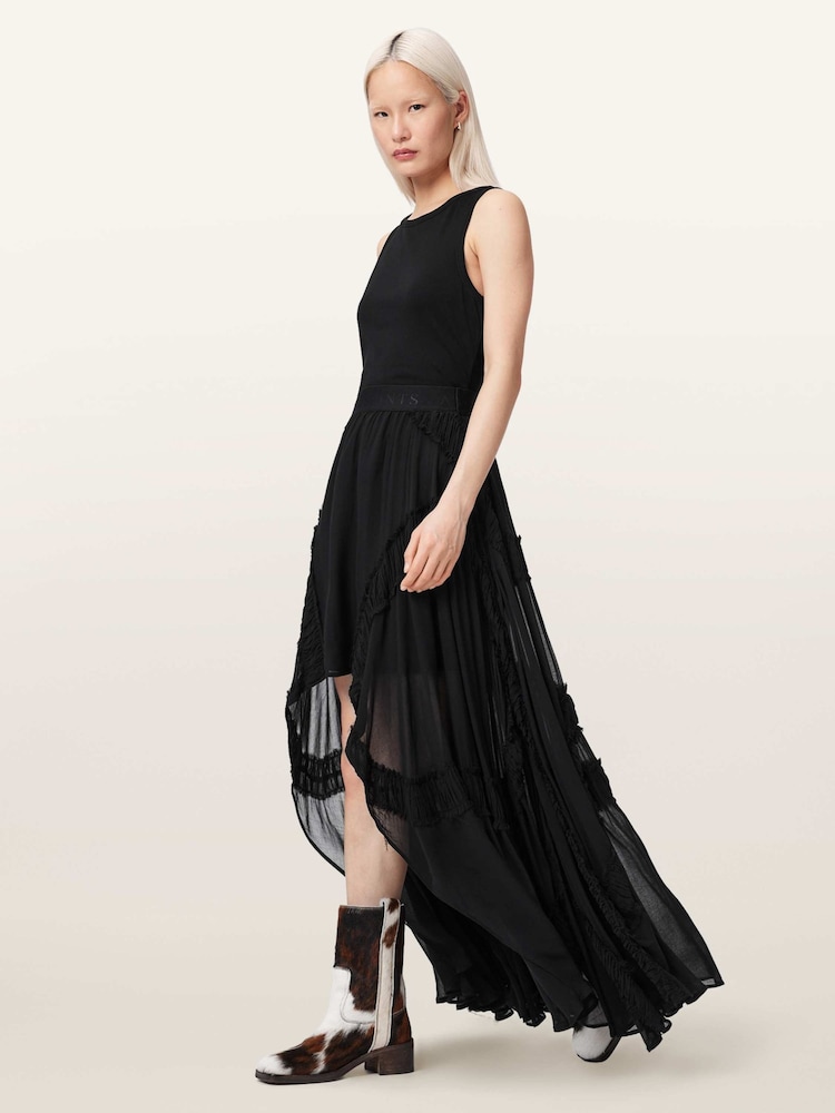 AllSaints Black Dorina Skirt - Image 2 of 8