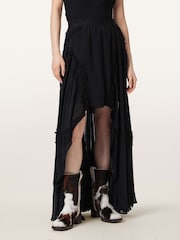 AllSaints Black Dorina Skirt - Image 7 of 8