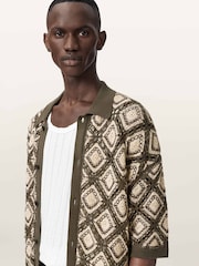 AllSaints Green Morena Short Sleeve Cardigan - Image 3 of 6