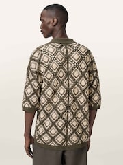 AllSaints Green Morena Short Sleeve Cardigan - Image 4 of 6