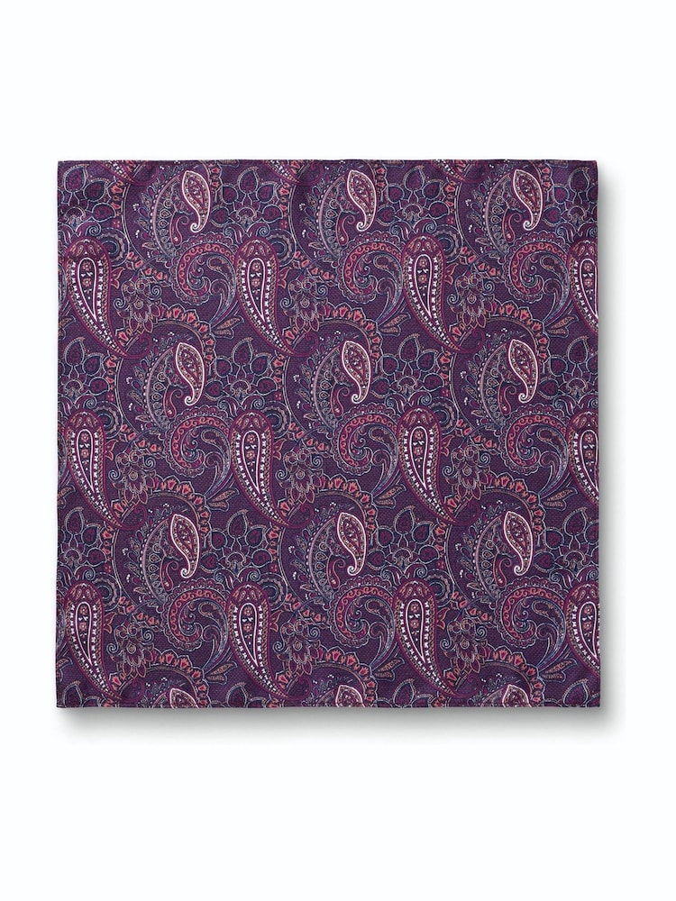 深粉紅色 - Charles Tyrwhitt 絲綢口袋手帕 - 圖片 2/3