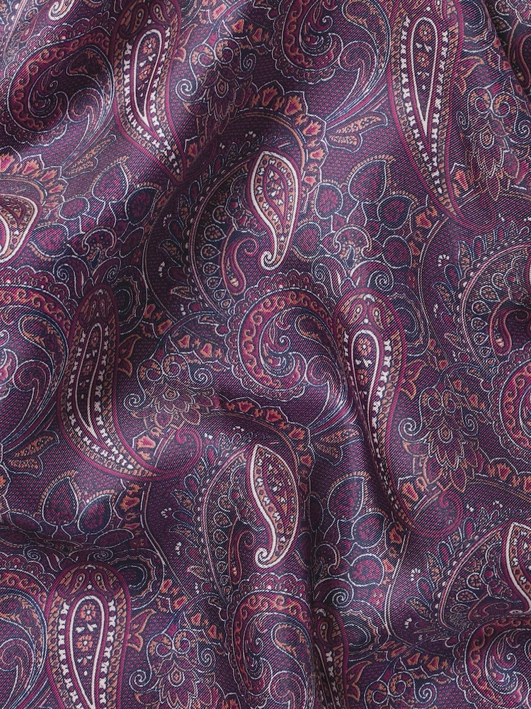 深粉紅色 - Charles Tyrwhitt 絲綢口袋手帕 - 圖片 3/3