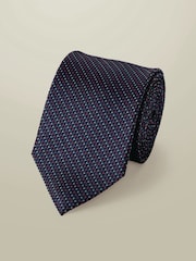 Charles Tyrwhitt Blue Patterned Silk Tie - Image 1 of 2
