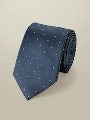 Charles Tyrwhitt Blue Silk Spot Tie - Image 1 of 2