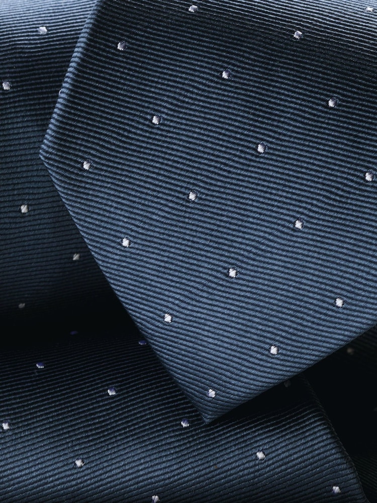Charles Tyrwhitt Blue Silk Spot Tie - Image 2 of 2