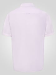 D555 Pink JAMES Classic Oxford Short Sleeve Button Down Shirt With Chest Pocket - Image 7 of 9