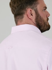 Ροζ - D555 RICHARD Κλασικό πουκάμισο Oxford με Μακρύ μανίκι και κουμπιά και τσέπη στο Στήθος - Εικόνα 5 από 9