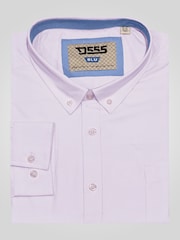 Ροζ - D555 RICHARD Κλασικό πουκάμισο Oxford με Μακρύ μανίκι και κουμπιά και τσέπη στο Στήθος - Εικόνα 8 από 9