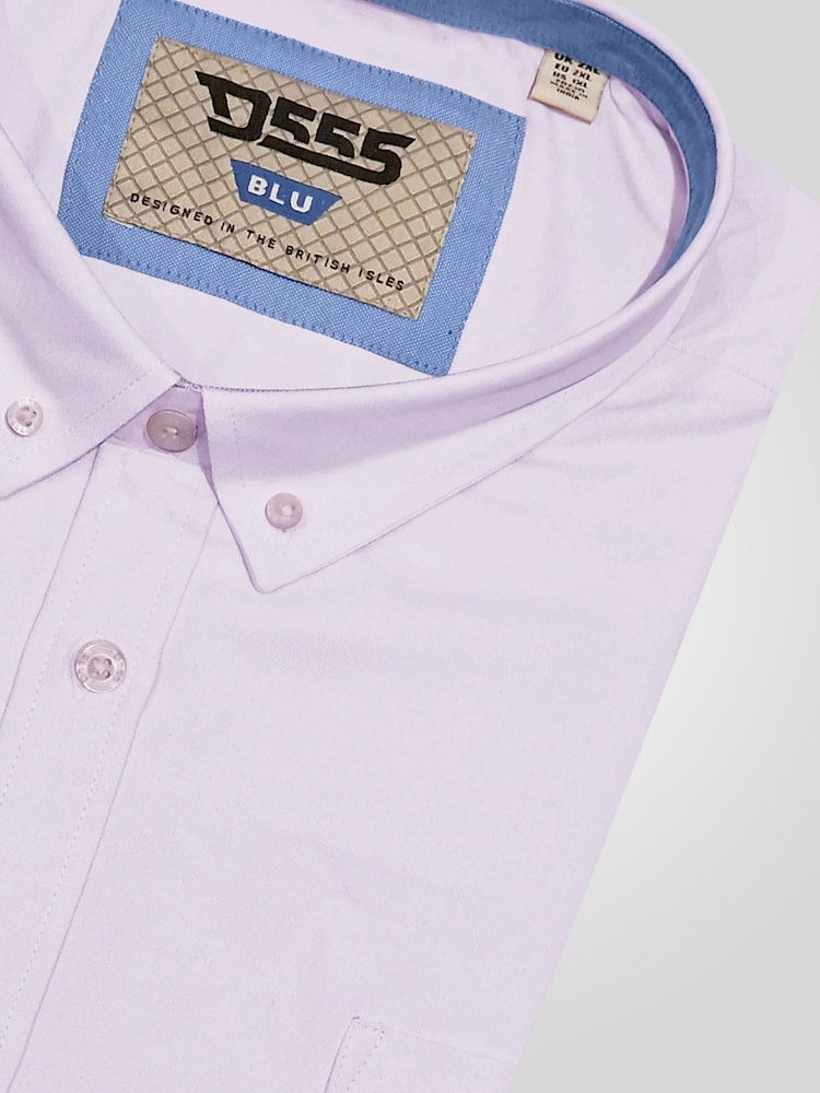 Ροζ - D555 RICHARD Κλασικό πουκάμισο Oxford με Μακρύ μανίκι και κουμπιά και τσέπη στο Στήθος - Εικόνα 9 από 9