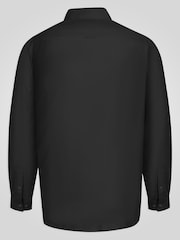 Μαύρο - D555 RICHARD Κλασικό πουκάμισο Oxford με Μακρύ μανίκι και κουμπιά και τσέπη στο Στήθος - Εικόνα 7 από 9